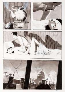 Pascal Rabaté - Ibicus - Livre 1  Lavis d‘encre de Chine et gouache blanche