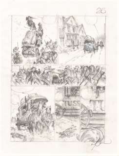 Follet, René | Follet, René - Planche préparatoire originale (p.26) - Terreur T2 - (2004) | Catawiki