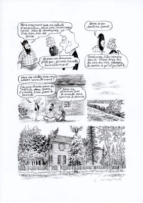 Catherine Meurisse | LE CLAN DE WALDEN – PLANCHE ORIGINALE 71 | Galerie Barbier