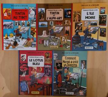 Jean-Loup de La Batelière | Hommage Ã  Hergé - 5x Comment Hergé a créé - 5x C - (années 2000) | Catawiki