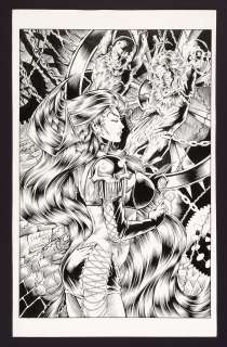 Stephen Sandoval, Eman Torre - Original Art from Vampress Luxura Leather Special (1996) Page 1 Pencils by Stephen Sandoval, Inks by Eman Torre