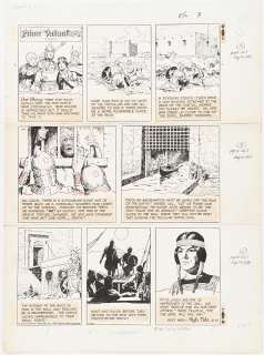 John Cullen Murphy ’’Prince Valiant’’ Sunday Comic Strip Original Artwork -- #2167 Dated 20 August 1978 | Nate Sanders