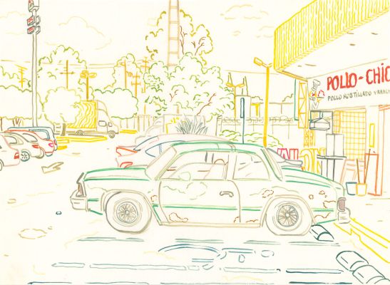 Louise Collet | Carnet du Mexique, 2024 - Pollo Chicken, Plaza Independencia | Huberty Breyne Gallery