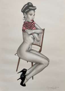 Giovanna Casotto | Pin Up - Giovanna Casotto - illustrazione originale - Page volante - Exemplaire unique | Catawiki