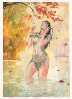 Milo Manara (Né En 1945) | Estate Indiana - Sotto la pioggia d’autunno | Christie’s