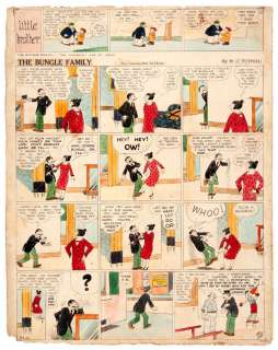 "THE BUNGLE FAMILY" 1930 HAND COLORED SUNDAY PAGE ORIGINAL ART. | Hake’s