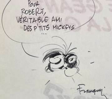 Franquin | Gaston - Dédicace Franquin dans: Gaston N° 10 « Le géant de la gaffe » - C - EO - (1973) | Catawiki