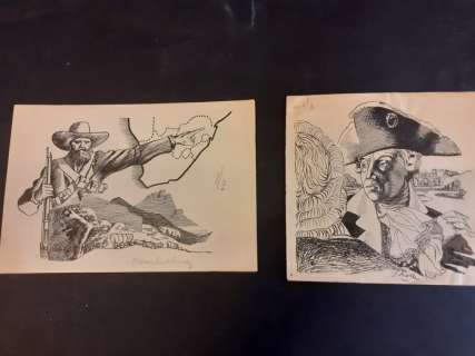 Karel Thole | Karel Thole -nn. 2 illustrazioni originali PreUrania - (1960) | Catawiki