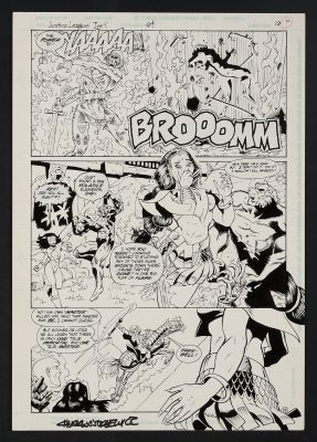 Original Art from Justice League International #64 (1994) Page 19 Pencils by Chuck Wojtkiewicz, Inks by Craig Gilmore | mycomicshop.com