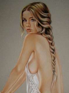 Sly | Sly - Original drawing in colour - Nude woman - Size: 31 x 42 cm. - (2022) | Catawiki
