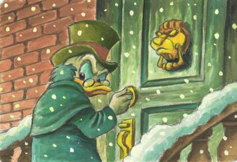 Joan Vizcarra | $crooge McDuck in Mickey’s Christmas Carol - Original Painting - Joan Vizcarra - Acrylic Art - Original Artwork - No Reserve! | Catawiki