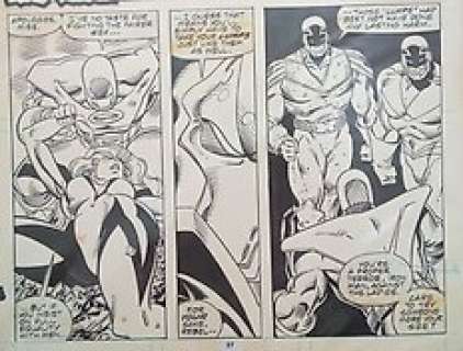 Chris Wozniak Et Al Milgrom | Excalibur Vol 1 #22 - page 27 - 11x17 inches - Original Artwork by Chris Wozniak et Al Milgrom - Page volante - Exemplaire unique - (1990) | Catawiki