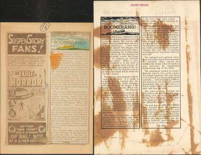 Boomerang!,Two-Fisted Tales #24 2 Pc. Collection (Nov-Dec 1951) NO RESERVE! | Russ Cochran