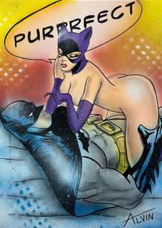 Alvin Silvrants | Batman - Catwoman on top - Original drawing in colour by Alvin Silvrants | Catawiki