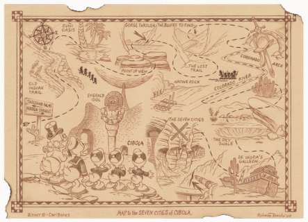 Roberto Ronchi | Donald Duck, Uncle Scrooge - "Map to the Seven Cities of Cibola" inspired by a Carl Barks story - (2023) | Catawiki