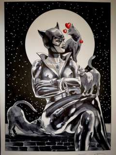 Giuseppe Candita | Catwoman - illustrazione originale G. Candita "Catwoman" Dc comics - Page volante - Exemplaire unique | Catawiki