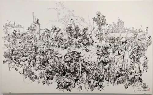 Kim Jung Gi - Illustration originale, 2019, signée