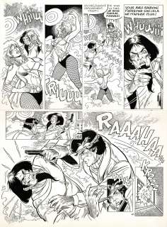 Jacques Géron - Lot 213 - Yalek, Les yeux de flamme, planche originale à l’encre de chine.