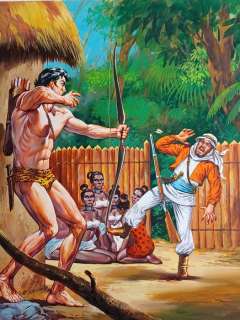 Busett, Dino | Busett, Dino - Illustrazione originale - Copertina - Tarzan 89 - Il Regno di Clovi - (1974) | Catawiki