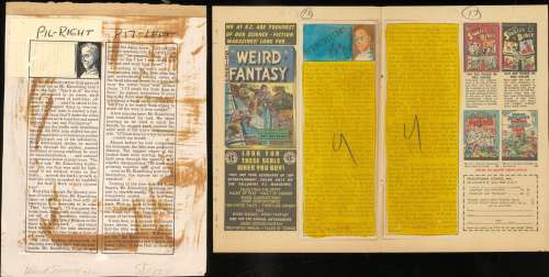 STICKUM- WEIRD SCIENCE NO.22 - TEXT STORY& Color Guide with Original Art (1953) (2pcs) | Russ Cochran