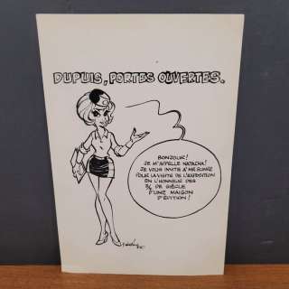 François Walthéry | Natacha, Walthéry - Dessin original - Natacha - Exposition 75 ans Dupuis - (1974) | Catawiki