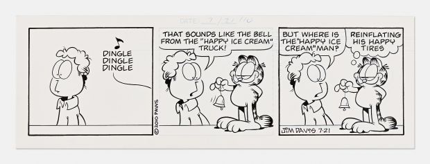 Jim Davis Original "Garfield" Comic Strip from 2010 | Nate Sanders