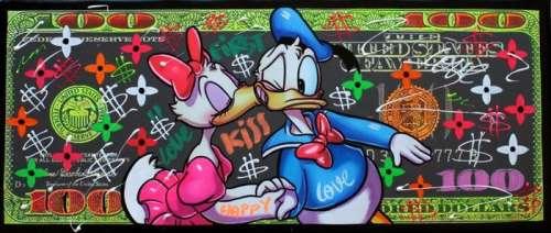 Gabriel Brisan | First Kiss - Daisy and Donald - 70 x 30 cm (2023) | Catawiki