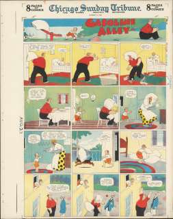 King – Gasoline Alley Sunday Page Color Proof (08/23/1925) NO RESERVE! | Russ Cochran