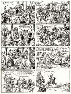 Franz - Lot 434 - Jugurtha, Les loups de la steppe, planche originale à l’encre de chine.