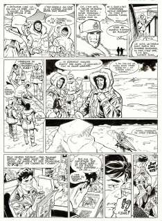 Albert Weinberg | Dan Cooper, F-111 en péril, planche originale à l’encre de chine. | Septimus