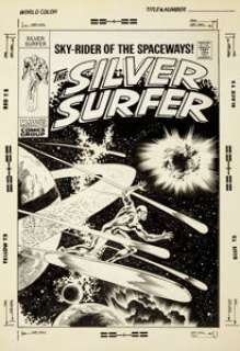 John Buscema Marvel Calendar Silver Surfer Illustration Original Art (Marvel, 1981). The Sky-Rider of the - | Heritage