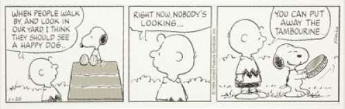 Charles Schulz Peanuts Daily Comic Strip Original Art dated 1-20-94 (United Feature Syndicate, 1994). Never - | Heritage