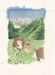 Noriko Kudo Hand-Drawn Color Illustration "Senshu-chan and Wootto-chan" | Mandarake (Big Web)