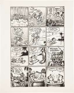 Robert Crumb Yellow Dog #13/14 "Chuck and Bob in Ups and Downs" Page 3 Original Art (Print Mint, -