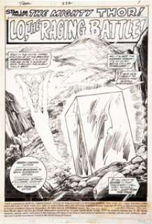 John Buscema and Dick Giordano Thor #232 Firelord Splash Page 1 Original Art (Marvel, 1975). Two of the comic -