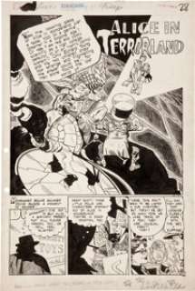 Alex Toth and Mike Peppe Lost Worlds #5 Complete 5-page Story "Alice in Terrorland" Original Art -