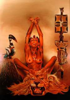 Crisse | SORCIÈRE AFRICAINE Huile sur toile Signé au milieu Ã  droite 100 | Kahn et Associés