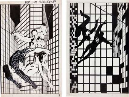 Frank Miller Spider-Man and Daredevil Special Edition #1 Wrap-Around Cover Original Art (Marvel, 1984). Few - | Heritage