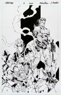 Michael Ryan and Jason Gorder Grifter #13 (Featuring Condition Red) Cover Original Art (Image, 1997). Jim -