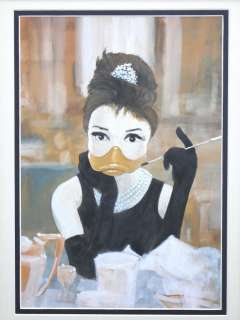 Ommo Wille | Duckomenta - Erster Entwurf „Audrey Duckburn - Ente bei Tiffany“ (3/2020) - framed - no reserve price! | Catawiki