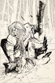 Bill Sienkiewicz Wolverine #10 Cover Original Art (Marvel, 1989). There‘s a killer loose in the forest, and -