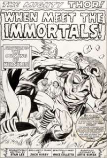 Jack Kirby and Vince Colletta Journey Into Mystery #125 Thor Splash Page 1 Original Art (Marvel, 1964). - | Heritage