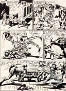 Mort Meskin Sensation Comics #68 Wildcat Page 6 Original Art (DC, 1947). Mort Meskin‘s Kirbyesque gift for -