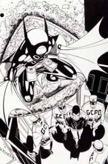 Damion Scott and Robert Campanella Batgirl #24 Cover Original Art (DC, 2002). Oracle dispatches Batgirl to Wayne -