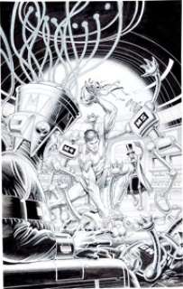 Ralph Reese Magnus Robot Fighter #19 Cover Original Art (Valiant, 1992). A9 and E7‘s plans for Mekman to induce free -