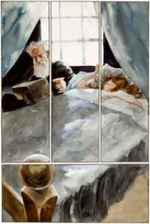 Jon J. Muth Moonshadow #7 Splash Page 1 Original Art (Marvel, 1986). Beautiful watercolor page by a master of -