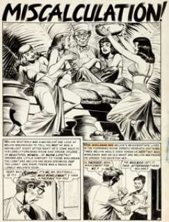 Jack Kamen Weird Science #15 "Miscalculation!" Complete 6 Page Story Original Art (EC, 1952). -