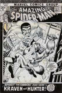 John Romita Sr. Amazing Spider-Man #111 Cover Original Art (Marvel, 1972). The Bronze Age was getting into -