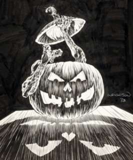 Bernie Wrightson Secrets of Haunted House #5 Cover Original Art (DC, 1976). Happy Halloween, kiddies! Come - | Heritage