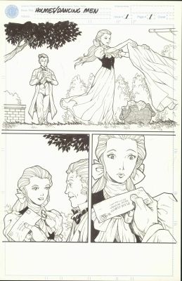 Holmes-Dancing Men no.1, pg.1-Original Art | Russ Cochran